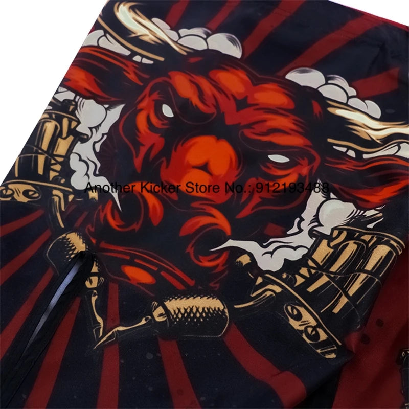 MMA Shorts Bull Sublimated No Gi BJJ Boxing Mixed Martial Arts Gear Gym Athletic Sparring Grappling Kickboxing Cage Fight Shorts