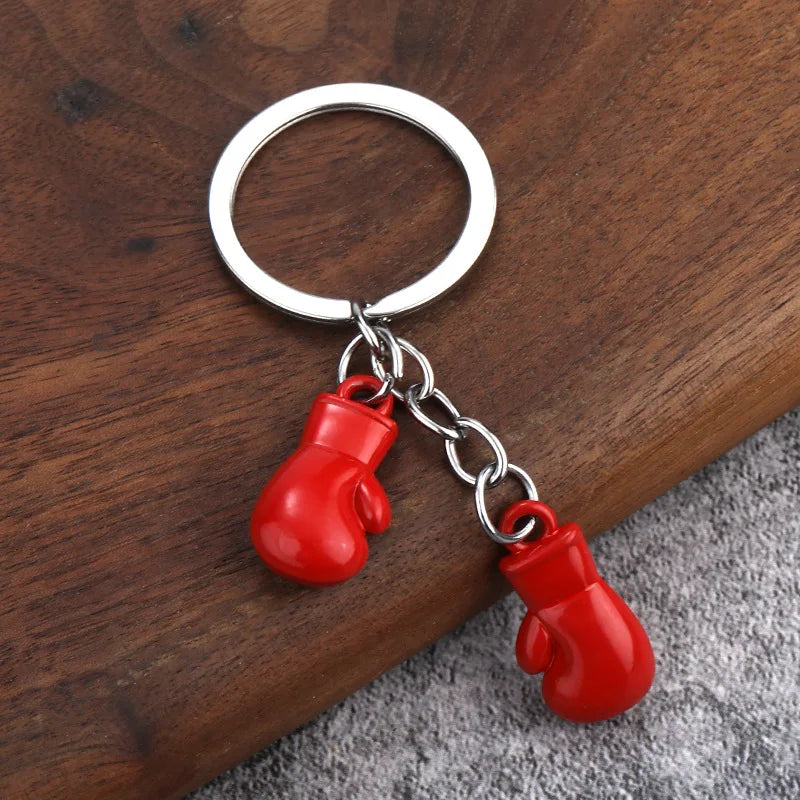 Unique Boxing Gloves Key Chain Simulation Fitness Equipment Pendant Personalized Keyring for Men Women Couple Car Keys Pendant