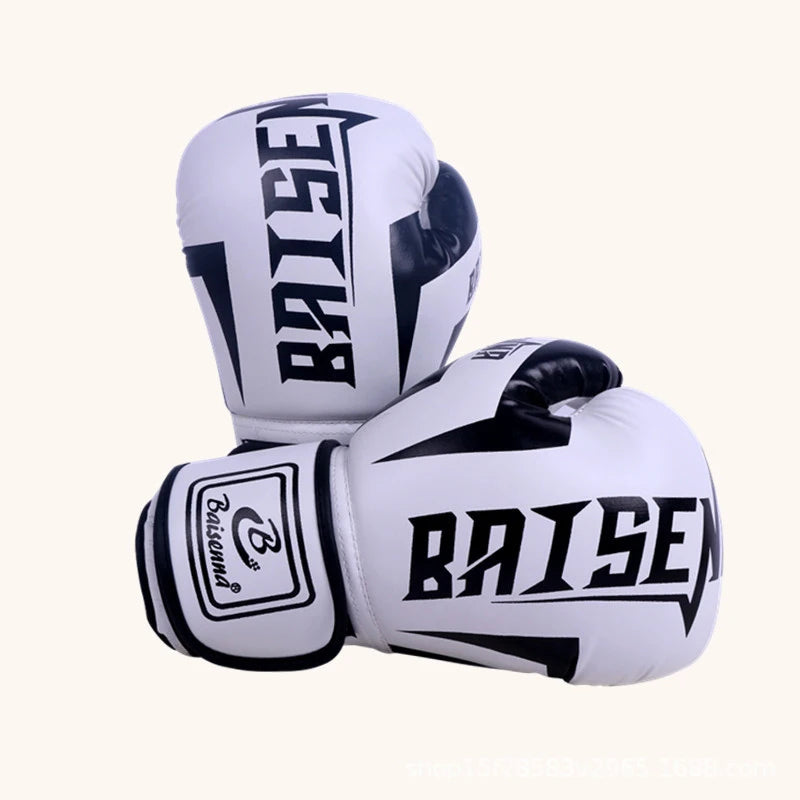 HUA 1 Paie Of 6 Oz 10 Oz Boxing Gloves Wear-resistant PU Leather Training Gloves Good Toughness Humanized Design Punching Gloves
