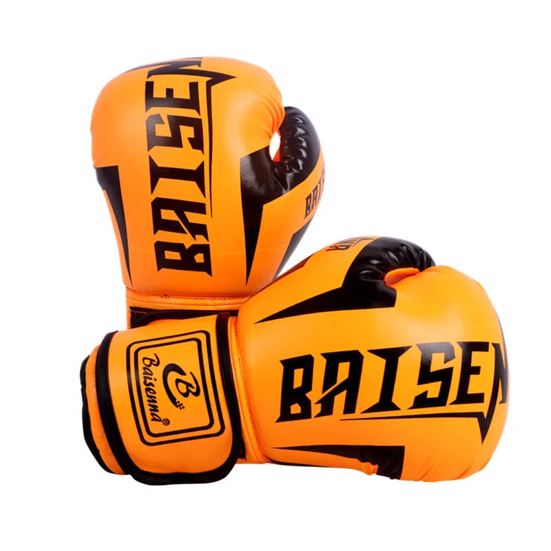 HUA 1 Paie Of 6 Oz 10 Oz Boxing Gloves Wear-resistant PU Leather Training Gloves Good Toughness Humanized Design Punching Gloves