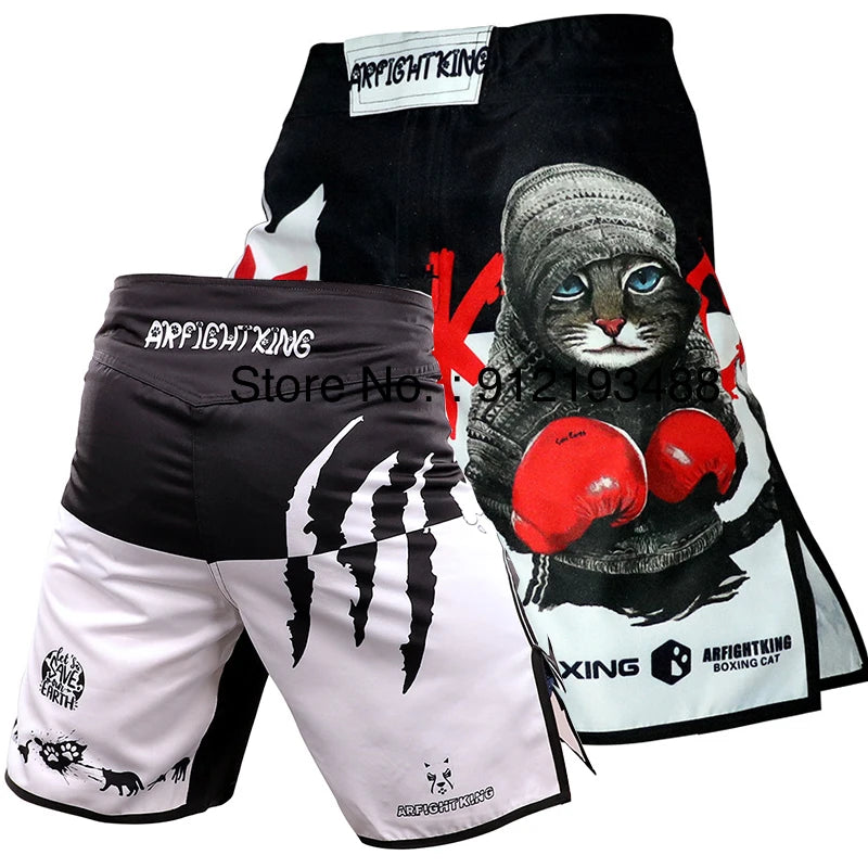 MMA Shorts Bull Sublimated No Gi BJJ Boxing Mixed Martial Arts Gear Gym Athletic Sparring Grappling Kickboxing Cage Fight Shorts