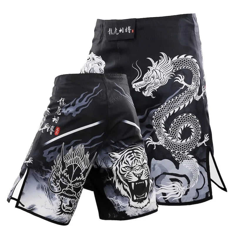MMA Shorts Bull Sublimated No Gi BJJ Boxing Mixed Martial Arts Gear Gym Athletic Sparring Grappling Kickboxing Cage Fight Shorts