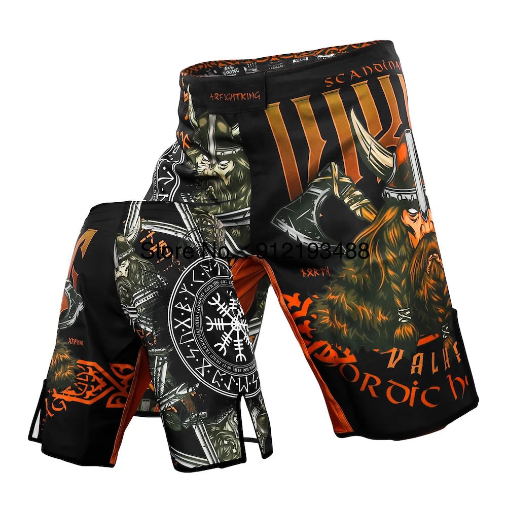 MMA Shorts Bull Sublimated No Gi BJJ Boxing Mixed Martial Arts Gear Gym Athletic Sparring Grappling Kickboxing Cage Fight Shorts