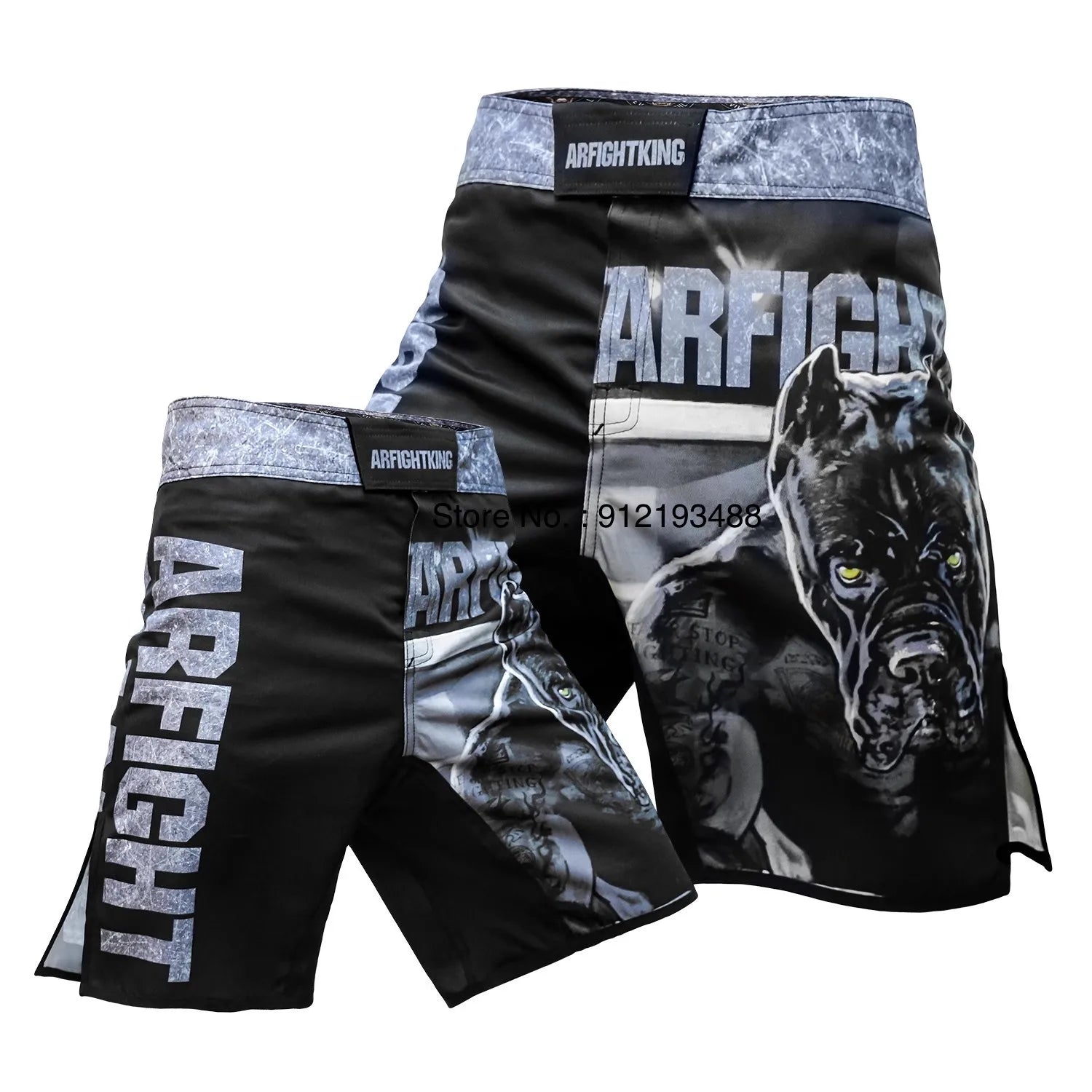 MMA Shorts Bull Sublimated No Gi BJJ Boxing Mixed Martial Arts Gear Gym Athletic Sparring Grappling Kickboxing Cage Fight Shorts