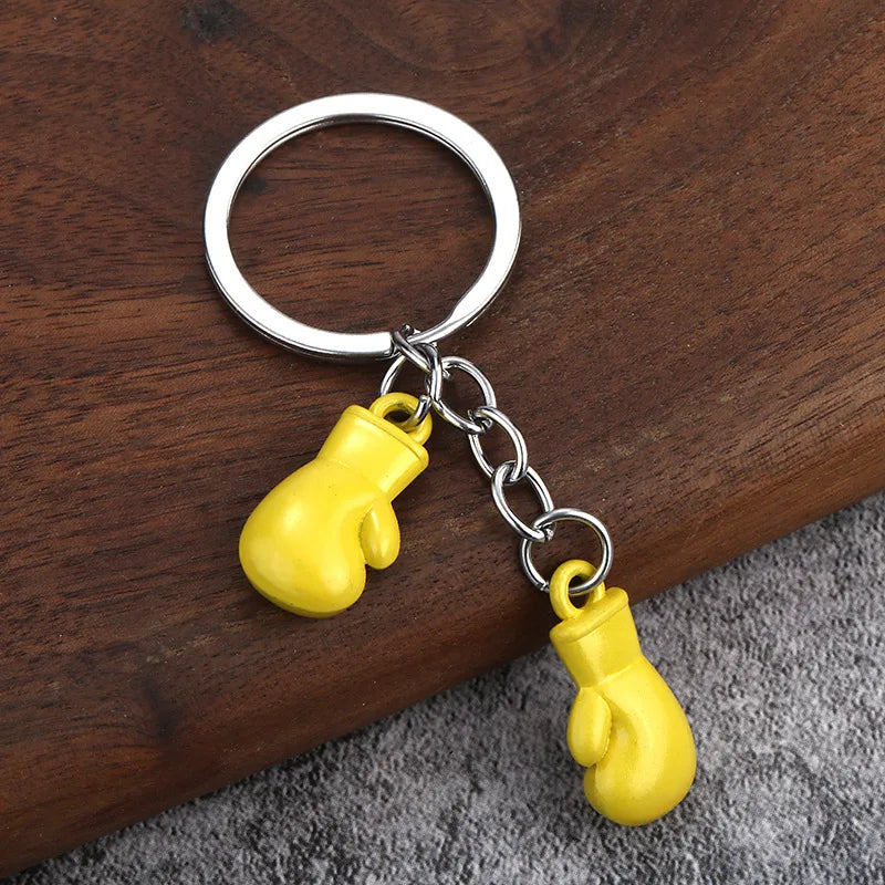 Unique Boxing Gloves Key Chain Simulation Fitness Equipment Pendant Personalized Keyring for Men Women Couple Car Keys Pendant