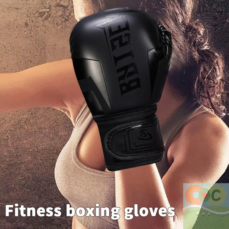 HUA 1 Paie Of 6 Oz 10 Oz Boxing Gloves Wear-resistant PU Leather Training Gloves Good Toughness Humanized Design Punching Gloves