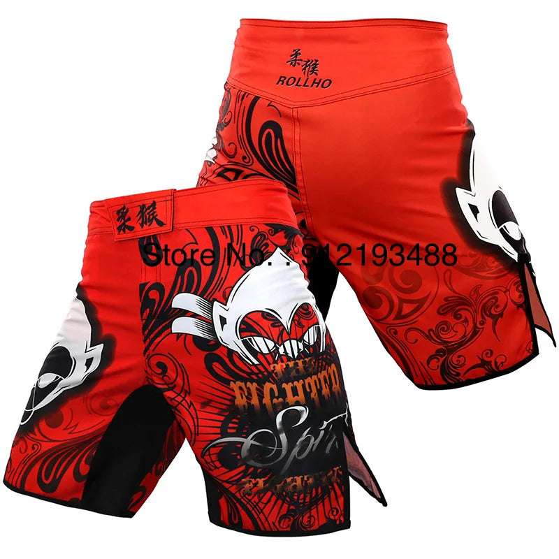 MMA Shorts Bull Sublimated No Gi BJJ Boxing Mixed Martial Arts Gear Gym Athletic Sparring Grappling Kickboxing Cage Fight Shorts