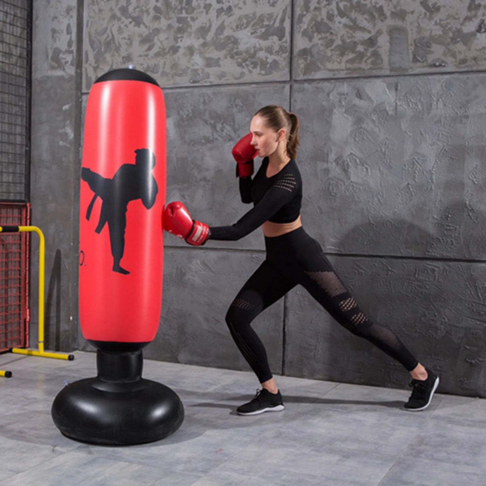Inflatable Punching Bag Boxing Practice  Punch Bag Training Sand Bag,Karate Training Taekwondo Training Equipment Gear