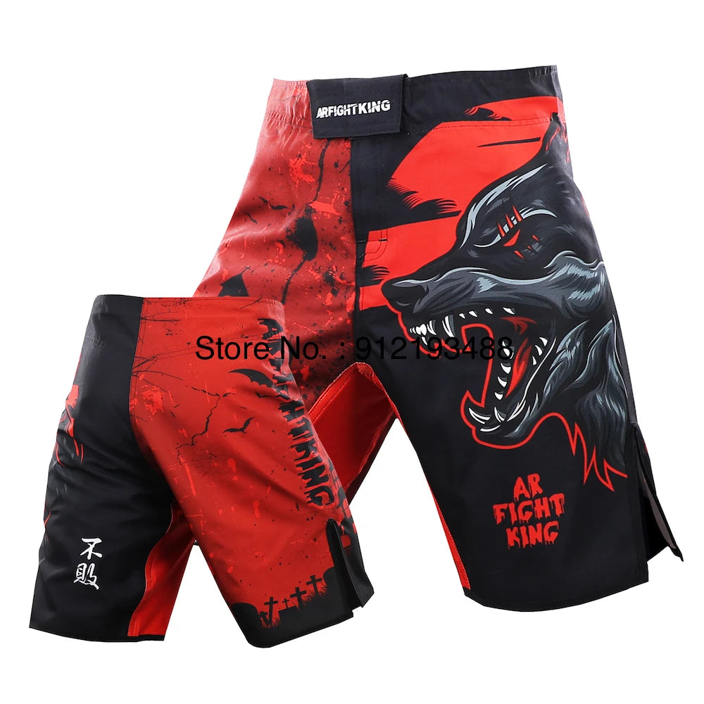 MMA Shorts Bull Sublimated No Gi BJJ Boxing Mixed Martial Arts Gear Gym Athletic Sparring Grappling Kickboxing Cage Fight Shorts