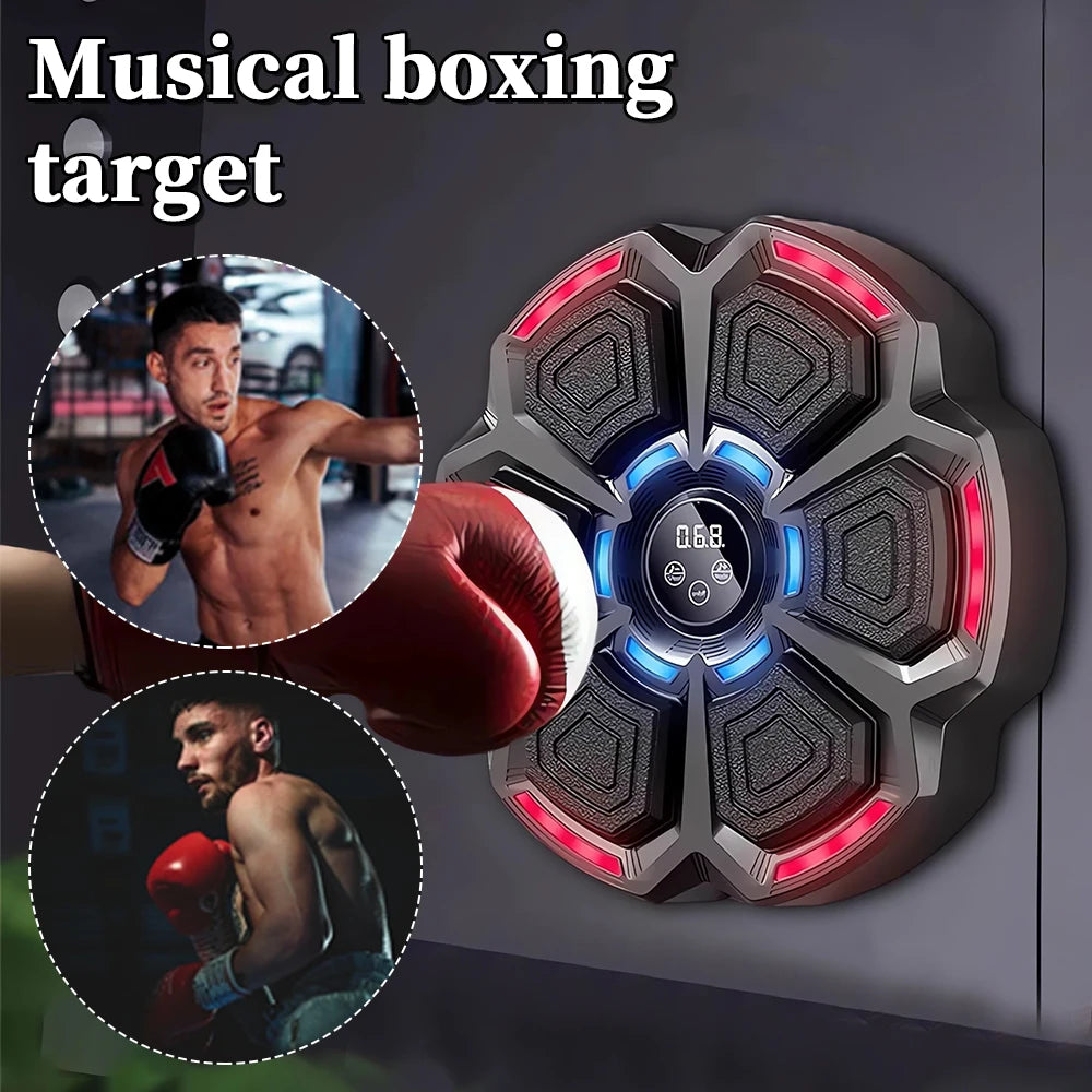 Music Boxing Machine Boxing Workout Machine Adjustable Speed Wall-Mounted Exercise Equipment Type C Rechargeable for Adults Kids