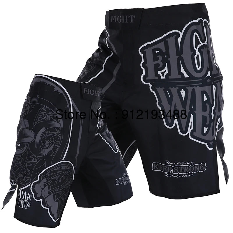 MMA Shorts Bull Sublimated No Gi BJJ Boxing Mixed Martial Arts Gear Gym Athletic Sparring Grappling Kickboxing Cage Fight Shorts