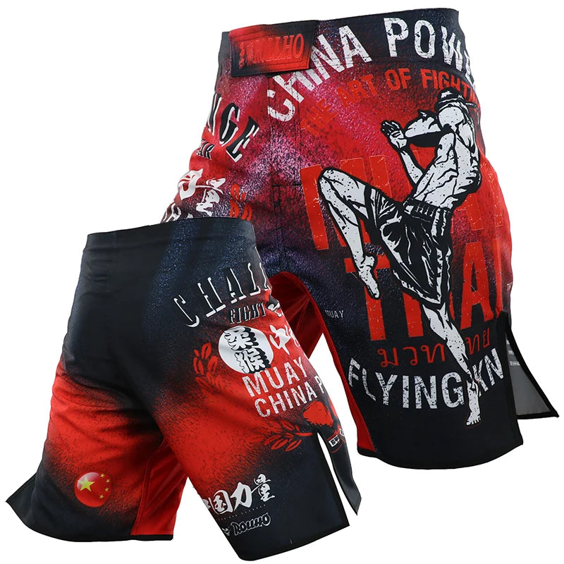 MMA Shorts Bull Sublimated No Gi BJJ Boxing Mixed Martial Arts Gear Gym Athletic Sparring Grappling Kickboxing Cage Fight Shorts