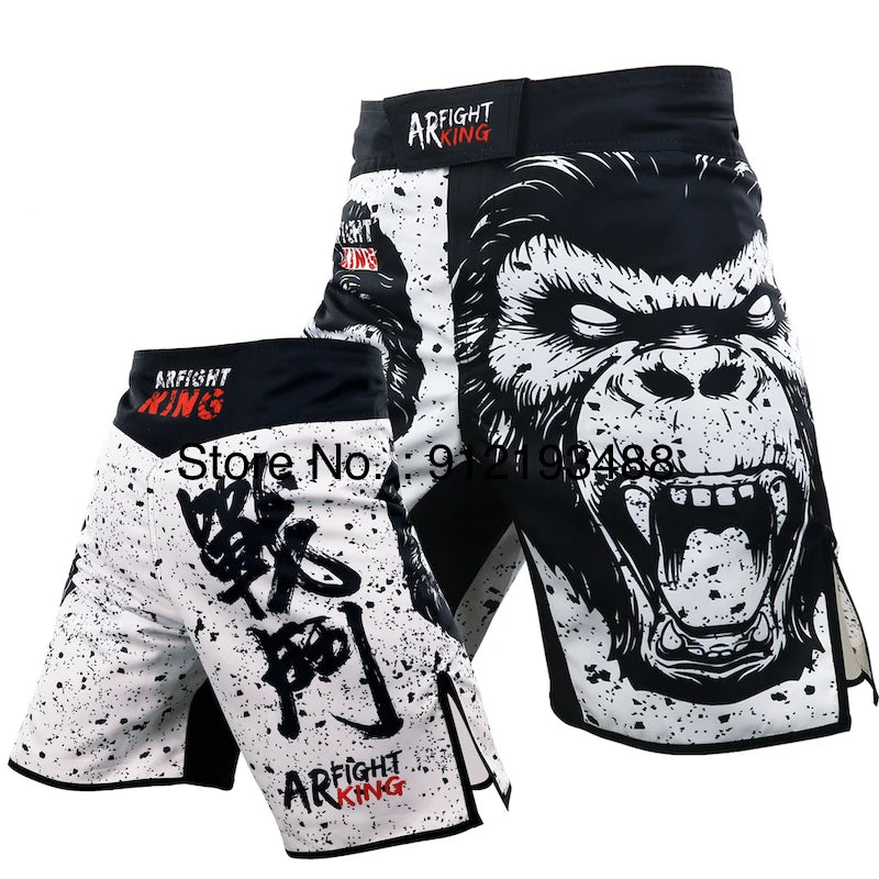 MMA Shorts Bull Sublimated No Gi BJJ Boxing Mixed Martial Arts Gear Gym Athletic Sparring Grappling Kickboxing Cage Fight Shorts